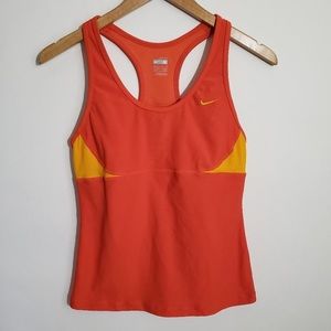 Nike DriFit Orange & Yellow Racerback  Tank